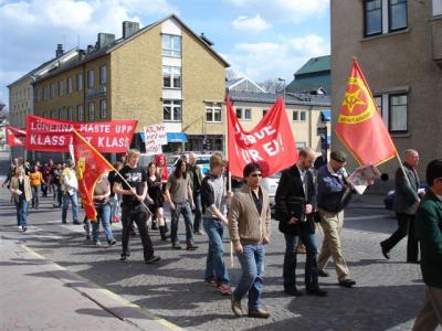 F&ouml;rsta maj-demonstrationen