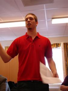 Efter demonstrationen: underh&aring;llning i form av Poetry slam av Stefan Bittera