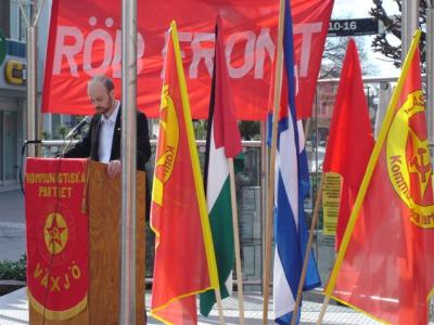 Tom Carlsson, Kommunistiska Partiet, talar